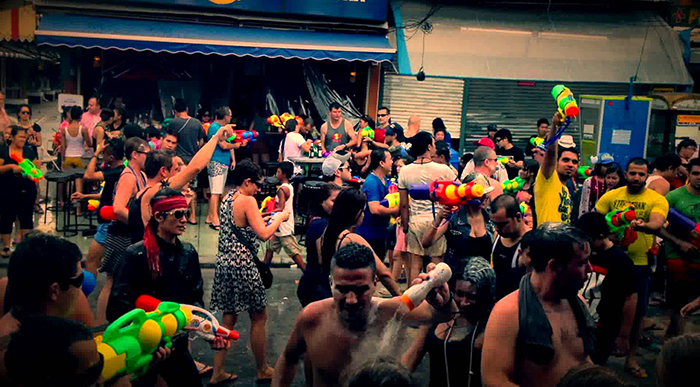 getting ready for Songkran in Thailand