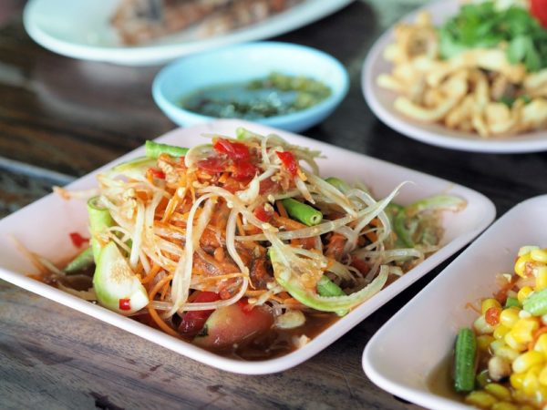 plates of thai food
