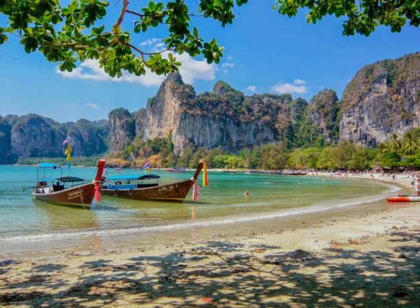 Thai Island with boats