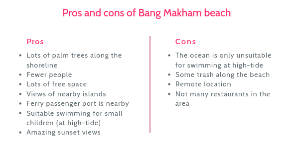 Bang Makham beach