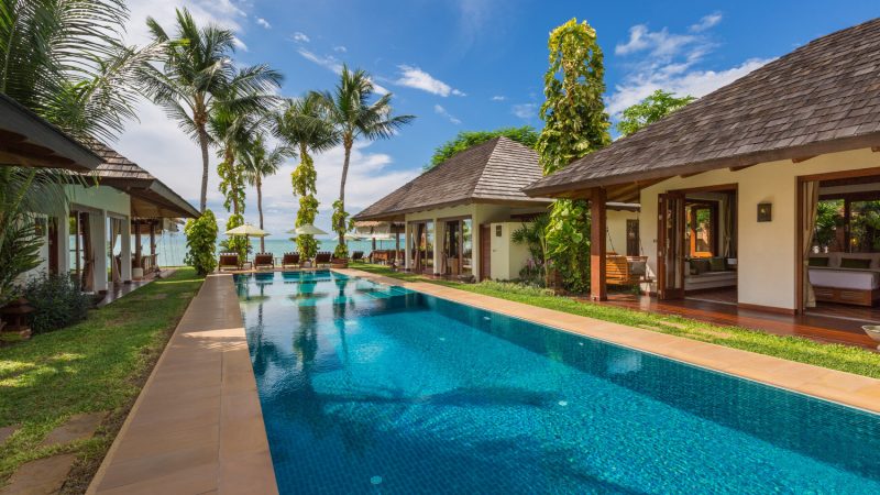 luxurious beachfront villa in bophut