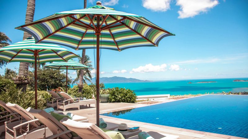 dip in the pool and enjoy the stunning ocean view